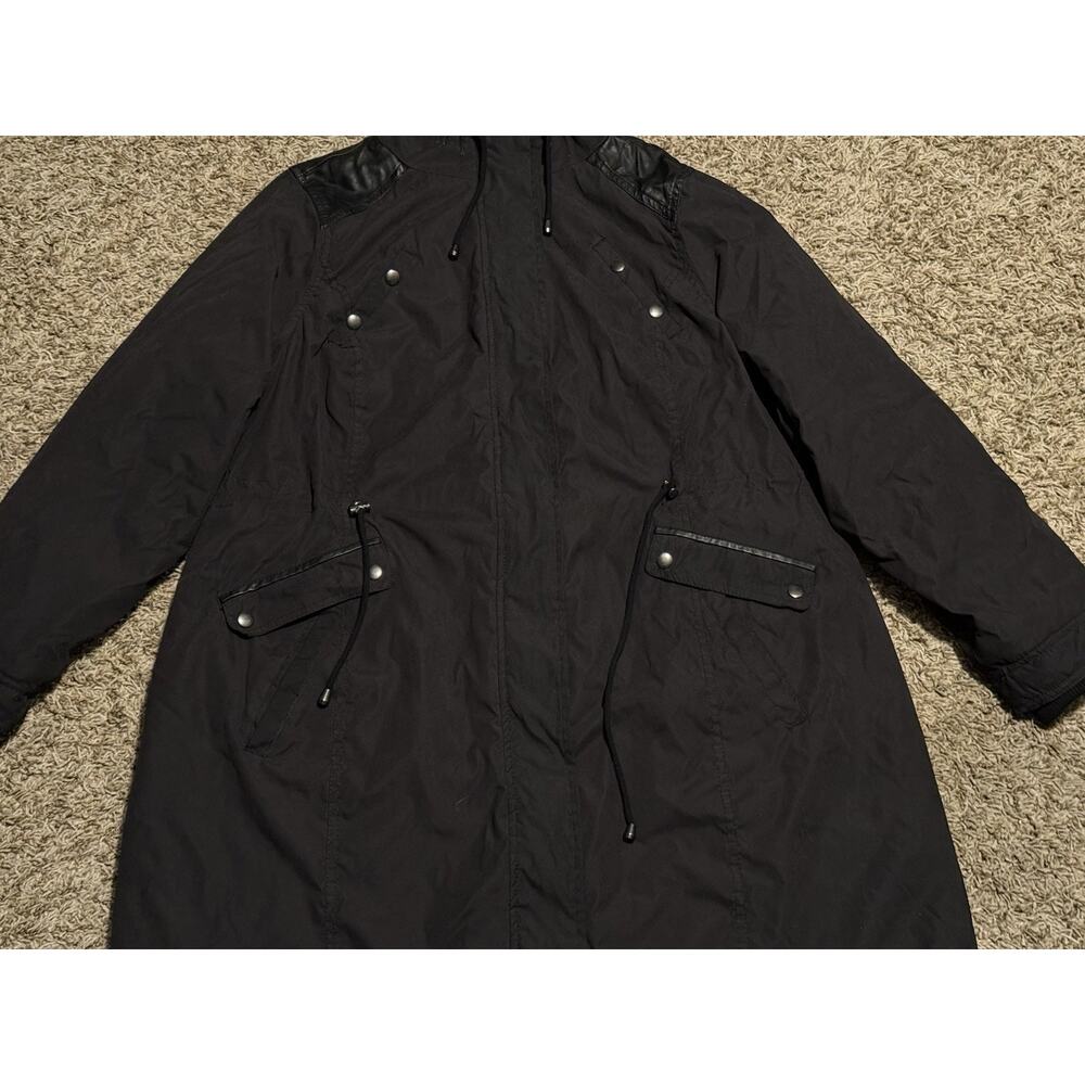 Torrid Womens Black Wind & Water Resistant Faux Fur Hooded Jacket Plus Size 2 - Picture 6 of 16